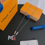 Louis Vuitton vintage silver necklace, couple's version, chain length 60 cm, changeable
