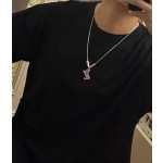 Louis Vuitton vintage silver necklace, couple's version, chain length 60 cm, changeable