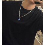 Louis Vuitton vintage silver necklace, couple's version, chain length 60 cm, changeable