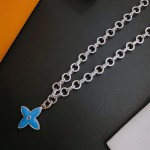 Louis Vuitton vintage silver necklace, couple's version, chain length 60 cm, changeable