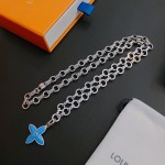 Louis Vuitton vintage silver necklace, couple's version, chain length 60 cm, changeable