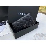 𝗖𝗛𝗔𝗘𝗡𝗟𝗖𝗖𝗹𝗮𝘀𝗶𝗰𝗙𝗹𝗮𝗽𝗽𝗽 adopts the "GR" first-class lambskin classic card package • • Black silver