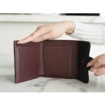 𝗖𝗛𝗔𝗘𝗡𝗟✦ 𝗖𝗹𝗮𝘀𝗶𝗰 𝗙𝗹𝗮𝗽 France 🇫🇷 Imported [HASS] Original Calfskin 🐂 Classic Trifold Wallet Black Gold