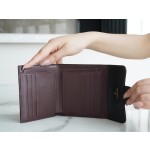 𝗖𝗛𝗔𝗘𝗡𝗟✦ 𝗖𝗹𝗮𝘀𝗶𝗰 𝗙𝗹𝗮𝗽 Italy 🇮🇹 import "GR" original imperial lambskin 🐑 classic trifold wallet black sheep gold