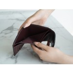 𝗖𝗛𝗔𝗘𝗡𝗟✦ 𝗖𝗹𝗮𝘀𝗶𝗰 𝗙𝗹𝗮𝗽 Italy 🇮🇹 import "GR" original imperial lambskin 🐑 classic trifold wallet black sheep silver