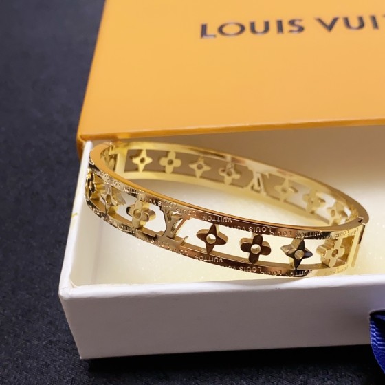 Louis Vuitton LV monogrammed openwork bracelet