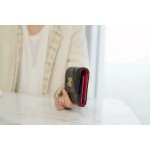 𝗖𝗛𝗔𝗘𝗡𝗟✦In goatskin leather🐐 19 Series Short Clip Black Gold