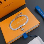 Louis Vuitton vintage silver bracelet couple's version 22cm20cm18cm changeable length