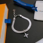 Louis Vuitton vintage silver bracelet couple's version 22cm20cm18cm changeable length