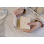 𝗖𝗛𝗔𝗘𝗡𝗟✦In goatskin leather🐐 19 Series Short Clip Milk Tea Apricot