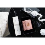 𝗖𝗛𝗔𝗘𝗡𝗟✦ in goatskin leather 🐐 19 Series Short Clip Maiden Pink