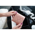 𝗖𝗛𝗔𝗘𝗡𝗟✦ in goatskin leather 🐐 19 Series Short Clip Maiden Pink