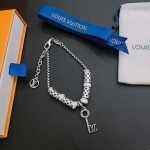 Louis Vuitton vintage silver bracelet couple's version 22cm20cm18cm changeable length