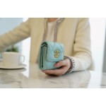 𝗖𝗛𝗔𝗘𝗡𝗟✦In goatskin leather🐐 19 Series Short Clip Tiffany Blue