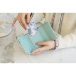 𝗖𝗛𝗔𝗘𝗡𝗟✦In goatskin leather🐐 19 Series Short Clip Tiffany Blue