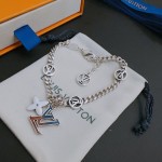 Louis Vuitton vintage silver bracelet couple's version 22cm20cm18cm changeable length
