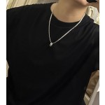 Louis Vuitton vintage silver necklace, couple's version, chain length 60 cm, changeable