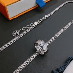 Louis Vuitton vintage silver necklace, couple's version, chain length 60 cm, changeable