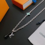 Louis Vuitton vintage silver necklace, couple's version, chain length 60 cm, changeable