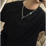 Louis Vuitton vintage silver necklace, couple's version, chain length 60 cm, changeable