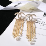 CHANEL🇫🇷Xiaoxiang Letter Double C Tassel Earrings