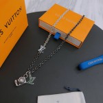 Louis Vuitton vintage silver necklace, couple's version, chain length 60 cm, changeable