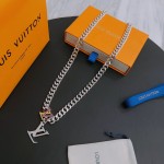 Louis Vuitton vintage silver necklace, couple's version, chain length 60 cm, changeable