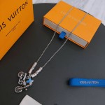 Louis Vuitton vintage silver necklace, couple's version, chain length 55 cm, changeable