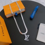 Louis Vuitton vintage silver necklace, couple's version, chain length 60 cm, changeable