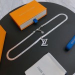 Louis Vuitton vintage silver necklace, couple's version, chain length 60 cm, changeable