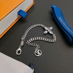 Louis Vuitton vintage silver bracelet couple's version 22cm20cm18cm changeable length