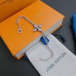 Louis Vuitton vintage silver bracelet couple's version 22cm20cm18cm changeable length