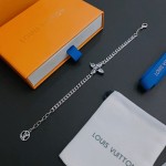 Louis Vuitton vintage silver bracelet couple's version 22cm20cm18cm changeable length