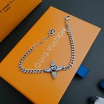 Louis Vuitton vintage silver bracelet couple's version 22cm20cm18cm changeable length