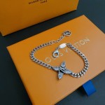 Louis Vuitton vintage silver bracelet couple's version 22cm20cm18cm changeable length