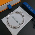 Louis Vuitton vintage silver bracelet couple's version 22cm20cm18cm changeable length