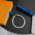 Louis Vuitton vintage silver bracelet couple's version 22cm20cm18cm changeable length