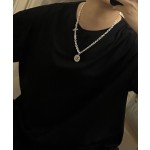 Louis Vuitton vintage silver necklace, couple's version, chain length 60 cm, changeable