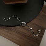 𝐆𝐮𝐜𝐜𝐢 925 Sterling Silver Interlocking Double G Black Shell Love Bracelet