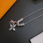 Louis Vuitton Rockabilly punk thai silver vintage silver necklace for couples with a 60cm chain length that can be changed