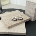 𝐆𝐮𝐜𝐜𝐢 925 Sterling Silver Interlocking Double G Flower Vintage Stud Earrings