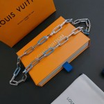 Louis Vuitton Rockabilly punk thai silver vintage silver necklace for couples with a 60cm chain length that can be changed