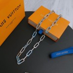 Louis Vuitton Rockabilly punk thai silver vintage silver necklace for couples with a 60cm chain length that can be changed