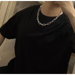 Louis Vuitton Rockabilly punk thai silver vintage silver necklace for couples with a 60cm chain length that can be changed