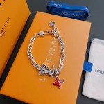 Louis Vuitton vintage silver bracelet couple's version 22cm20cm18cm changeable length