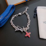 Louis Vuitton vintage silver bracelet couple's version 22cm20cm18cm changeable length