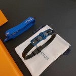 Louis Vuitton Cowhide bracelet, couple's style, length 22cm, adjustable and changeable