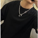 Louis Vuitton Rockabilly punk thai silver vintage silver necklace for couples with a 60cm chain length that can be changed