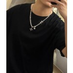 Louis Vuitton Rockabilly punk thai silver vintage silver necklace for couples with a 60cm chain length that can be changed