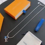 Louis Vuitton Rockabilly punk thai silver vintage silver necklace for couples with a 60cm chain length that can be changed